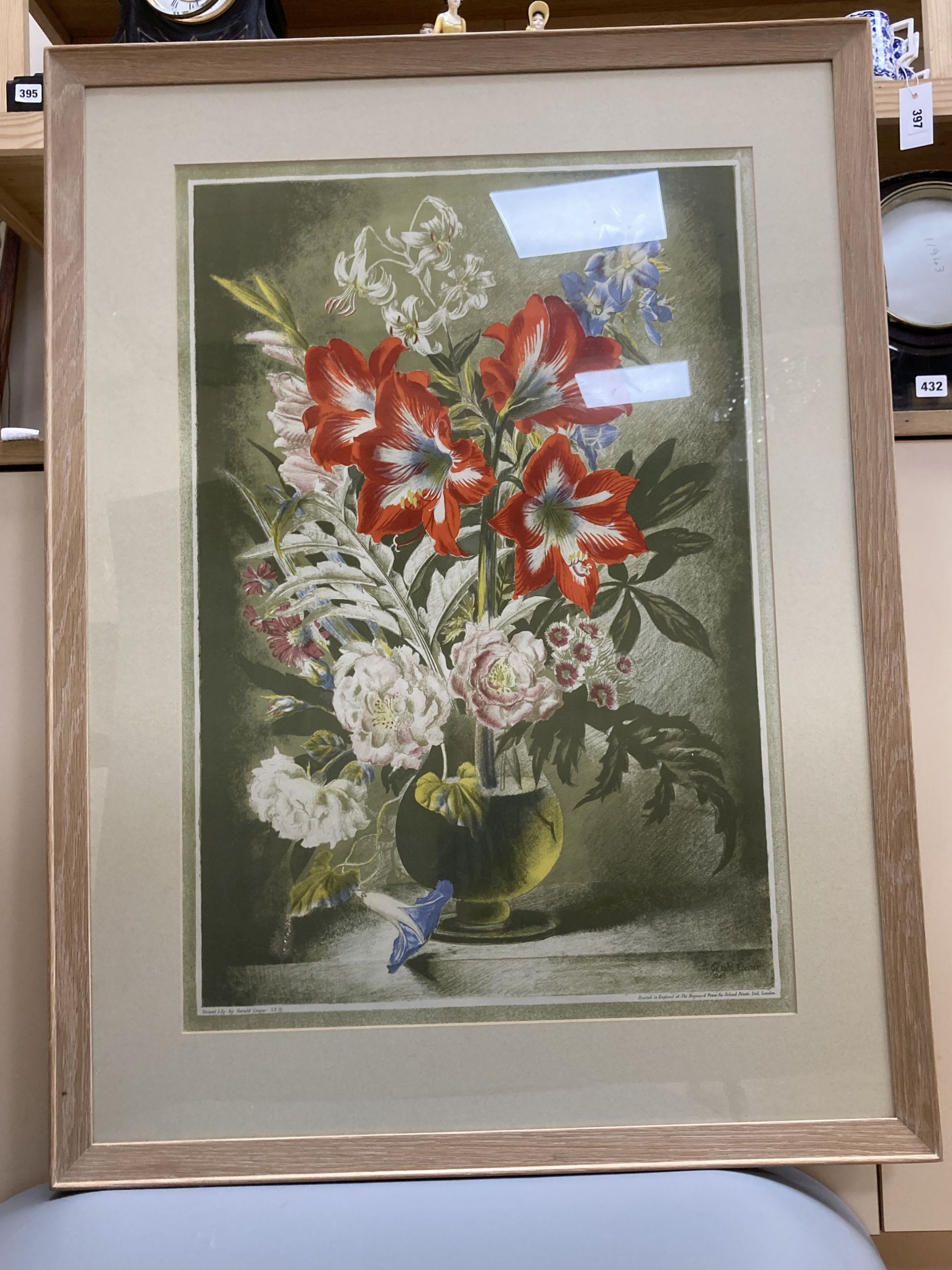 Gerald Cooper, Print for Schools, Striped Lily (SP.12), 71.5 x 49cm